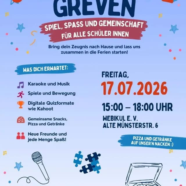 Sommerferien-Fest in Greven & Warendorf